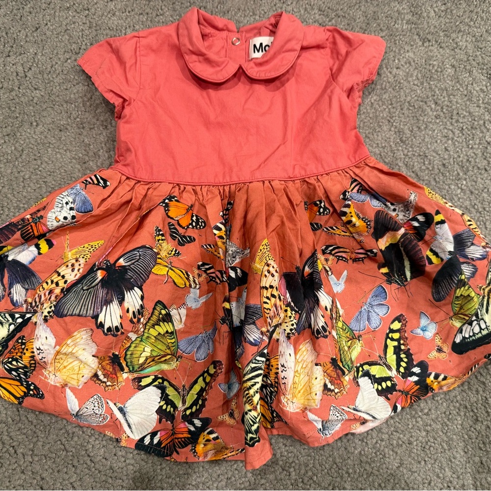 Molo Coral Butterfly Dress